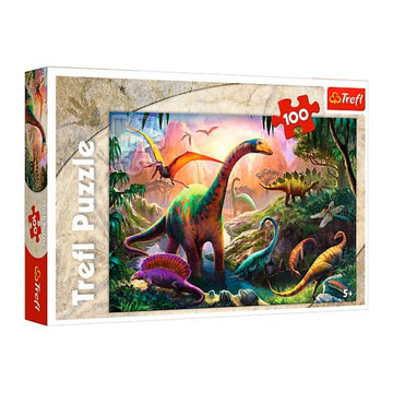 Puzzle carton 100 piese Trefl World of dinosaurs, 16277, 5+ ani