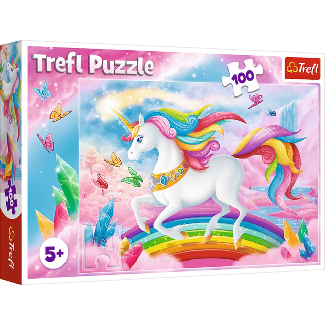 Puzzle carton 100 piese Trefl Unicorn, 16364, 5+ ani