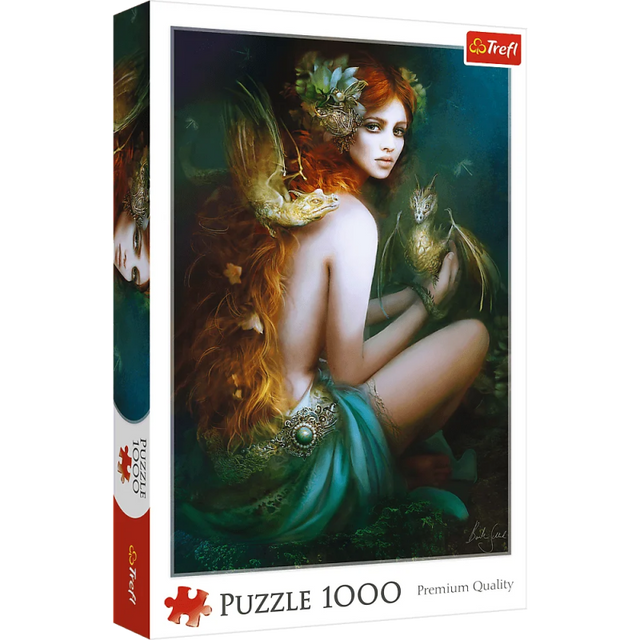 Puzzle carton 1000 piese Trefl Prietena dragonilor, 10592, 12+ ani