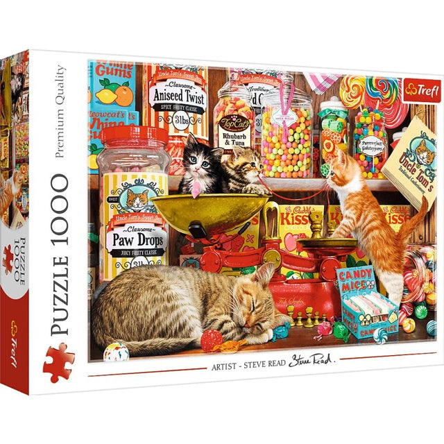 Puzzle carton 1000 piese Trefl Dulciuri si Pisici, 10630, 12+ ani
