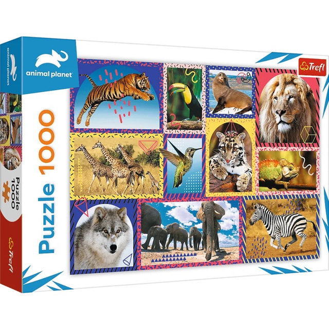 Puzzle carton 1000 piese Trefl Animal Planet - Animale salbatice, 10673, 12+ ani