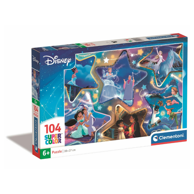 Puzzle carton 104 piese Clementoni Desene Magice Disney, 25766, +6 ani