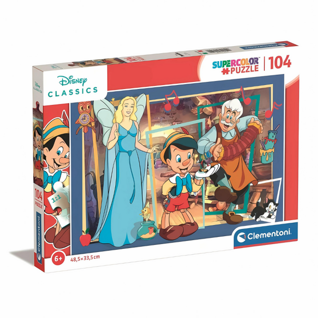 Puzzle carton 104 piese Clementoni Disney Classics, 25749, +6 ani