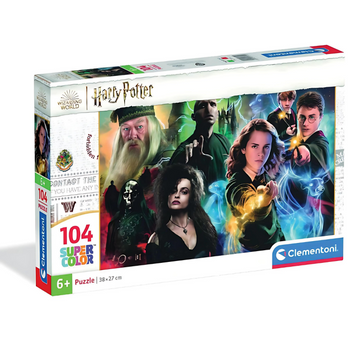 Puzzle carton 104 piese Clementoni Harry Potter Lumea Vrajitorilor, 25759, + 6 ani