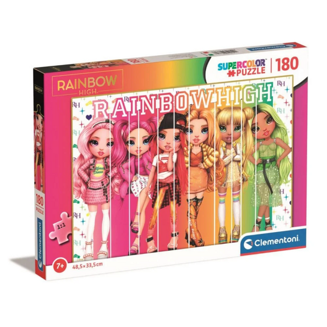 Puzzle carton 180 piese Clementoni Supercolor - Rainbow High, 29775, 7+ ani