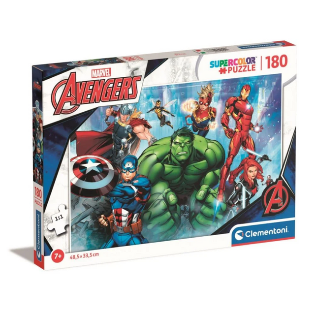 Puzzle carton 180 piese Clementoni Supercolor - Avengers, 29778, 7+ ani