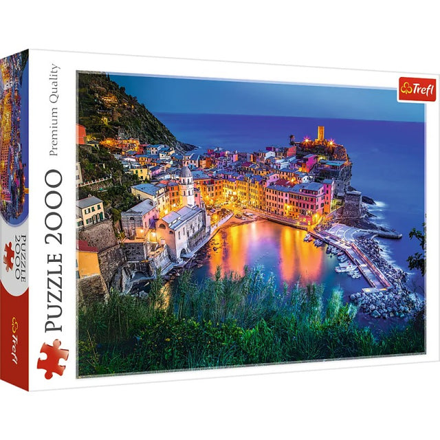 Puzzle carton 2000 piese Trefl Vernazza la amurg, Italia, 27086, 12+ ani
