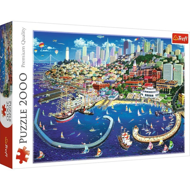 Puzzle carton 2000 piese Trefl Golful San Francisco, 27107, 12+ ani