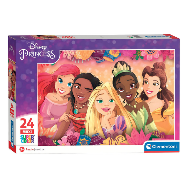 Puzzle carton 24 piese Clementoni Maxi Princess, 24241, +3 ani