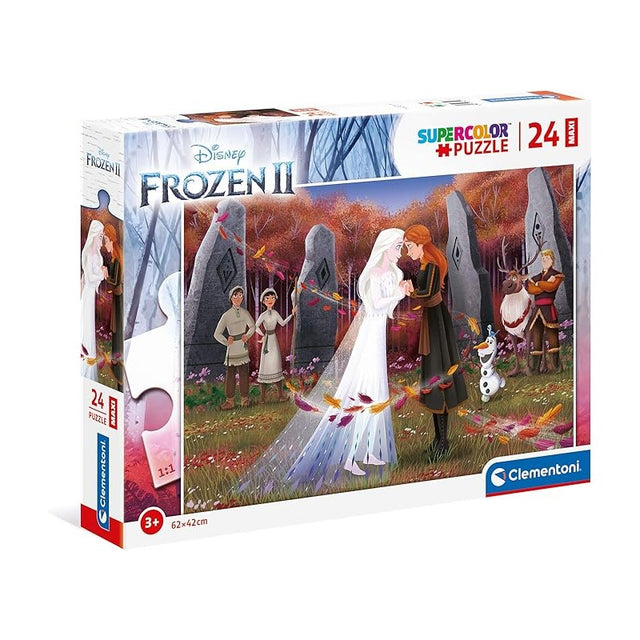 Puzzle carton 24 piese Clementoni Supercolor Maxi - Frozen, 24217, 3+ ani