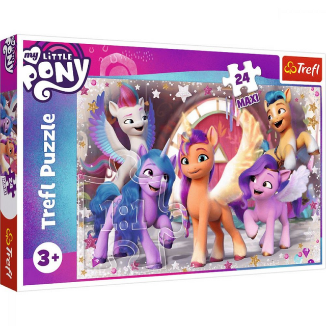 Puzzle carton 24 piese Trefl Maxi - My Little Pony, 14338, 3+ ani