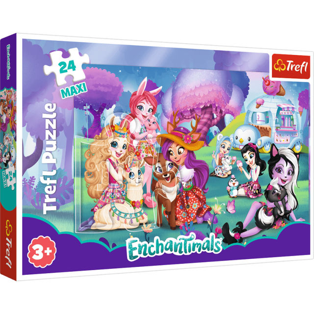 Puzzle carton 24 piese Trefl Maxi - Enchantimals, 14315 / 455625, 3+ ani