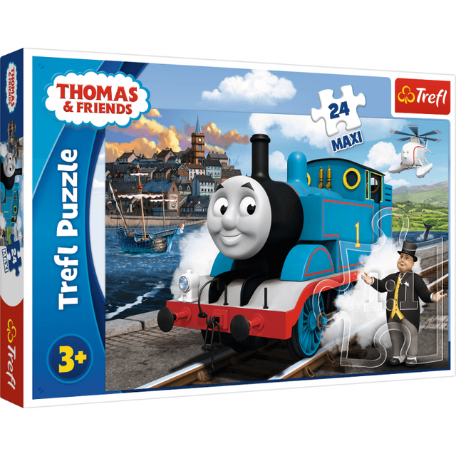 Puzzle carton 24 piese Trefl Maxi - Thomas and friends, 14317 / 455633, 3+ ani