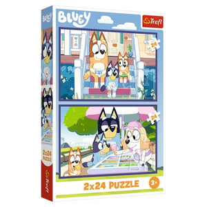 Puzzle carton 2x24 piese Trefl Bluey, 34446, 3+ ani