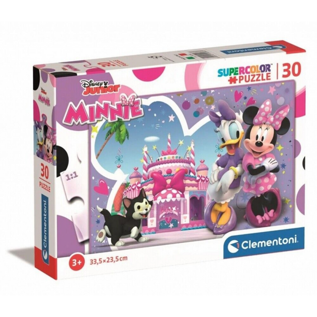 Puzzle carton 30 piese Clementoni Supercolor - Minnie Mouse, 20268, 3+ ani