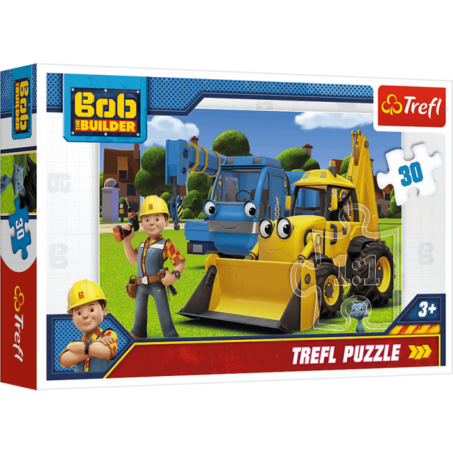 Puzzle carton 30 piese Trefl Bob constructorul - proiect nou, 18214 / 375350, 3+ ani