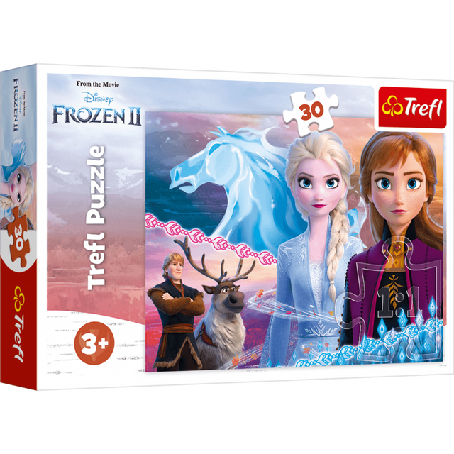 Puzzle carton 30 piese Trefl Frozen - curajul surorilor, 18253 / 448076, 3+ ani