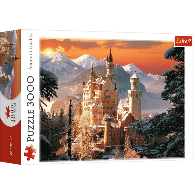 Puzzle carton 3000 piese Trefl Castelul Neuschwanstein Iarna, 33025, 16+ ani