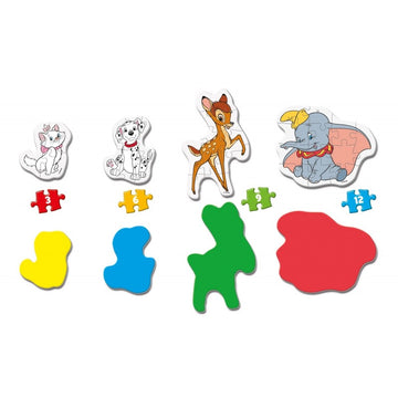 Puzzle carton 4in1 3-12 piese Clementoni My first - Disney Clasic - set 4x personaje, 20806, 2+ ani