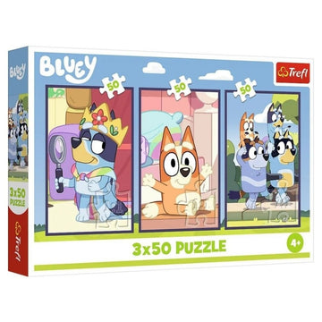 Puzzle carton 3in1, 3x50 piese Trefl Bluey, 34890, 4+ ani