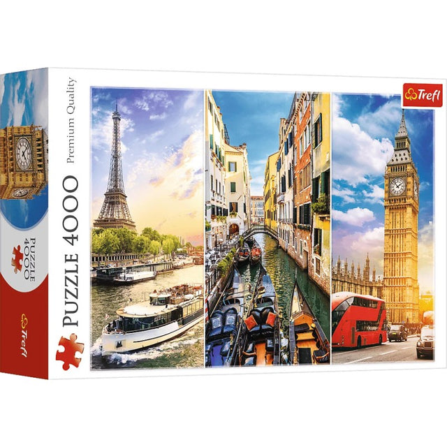 Puzzle carton 4000 piese Trefl Calatorie in Europa, 45009, 16+ ani