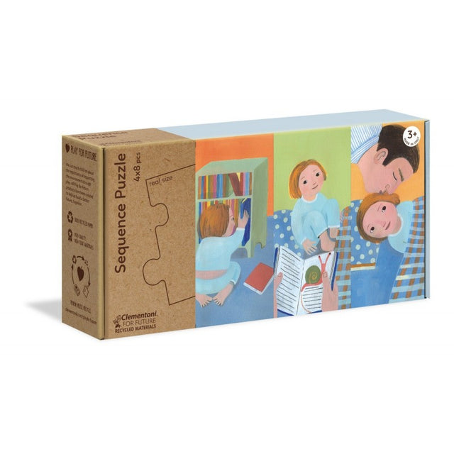Puzzle carton 4in1 8 piese Clementoni Play for future - Before, now, then, 50162 / 456215, 3+ ani