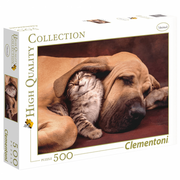 Puzzle carton 500 piese Clementoni Cuddles, 35020, 10+ ani