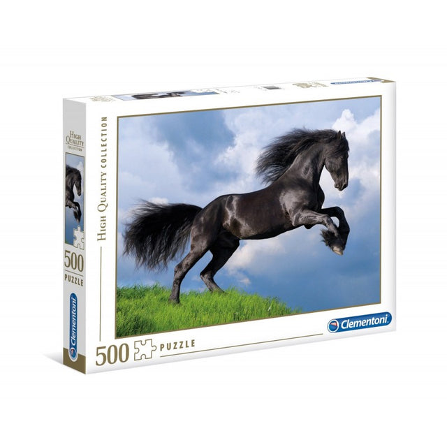 Puzzle carton 500 piese Clementoni Black Horse, 35071, 10+ ani