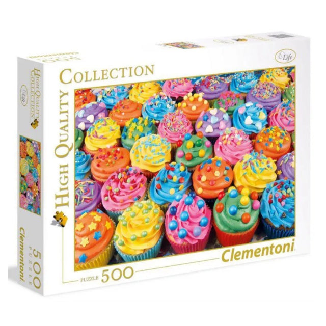 Puzzle carton 500 piese Clementoni Colorful Cupcakes, 35057, 10+ ani