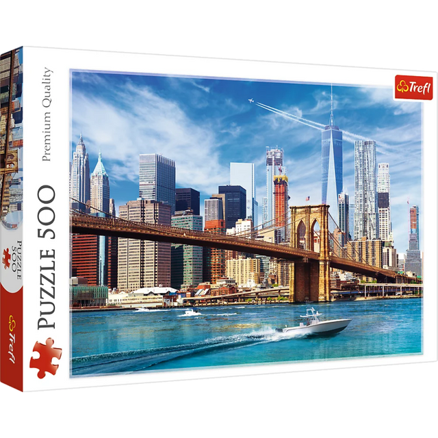 Puzzle carton 500 piese Trefl Vedere din New York, 37333, 10+ ani