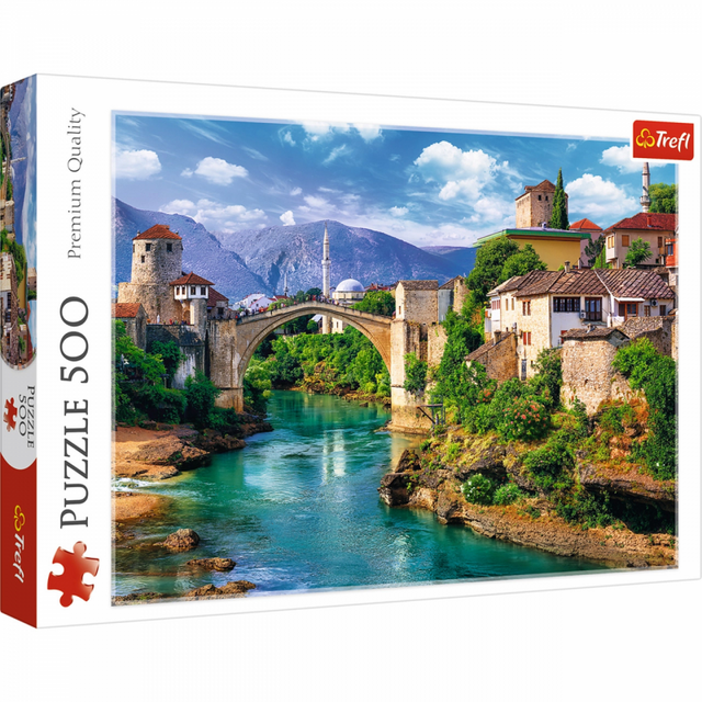 Puzzle carton 500 piese Trefl Podul Mose, Bosnia, 37333, 10+ ani