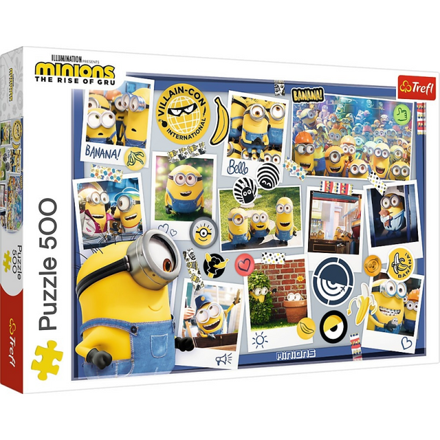 Puzzle carton 500 piese Trefl Minions - Rise of Gru, 37390, 10+ ani