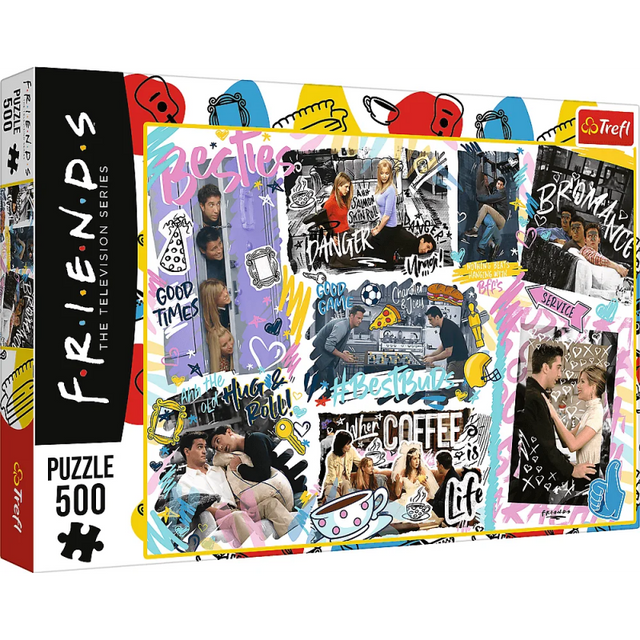 Puzzle carton 500 piese Trefl Friends - colaje, 37418, 10+ ani