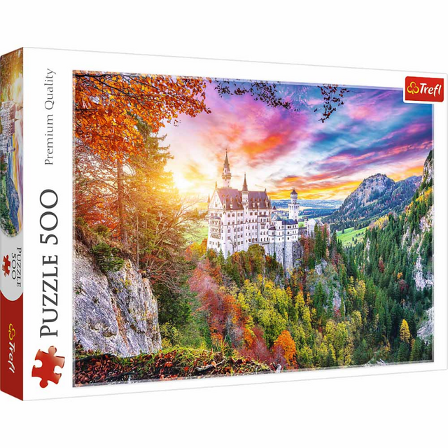Puzzle carton 500 piese Trefl Castelul Neuschwanstein, Germania, 37427, 10+ ani