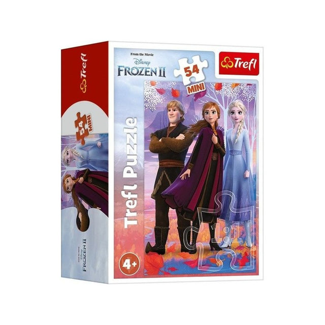 Puzzle carton 54 piese Trefl Mini - Frozen - Anna, Elsa si Kristoff, 19637 / 451695, 4+ ani