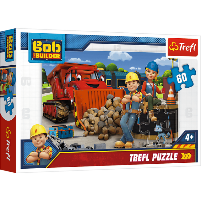 Puzzle carton 60 piese Trefl Bob Constructorul - impreuna cu Wendy, 17300 / 397068, 4+ ani