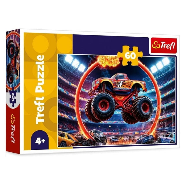 Puzzle carton 60 piese Trefl Monster Truck, 17404, 4+ ani