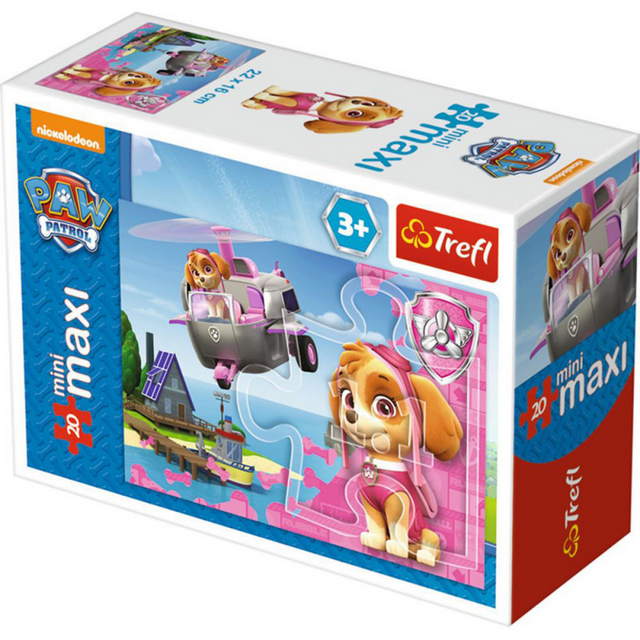 Puzzle carton 20 piese Trefl Paw Patrol - Sky in actiune, 21068, 3+ ani