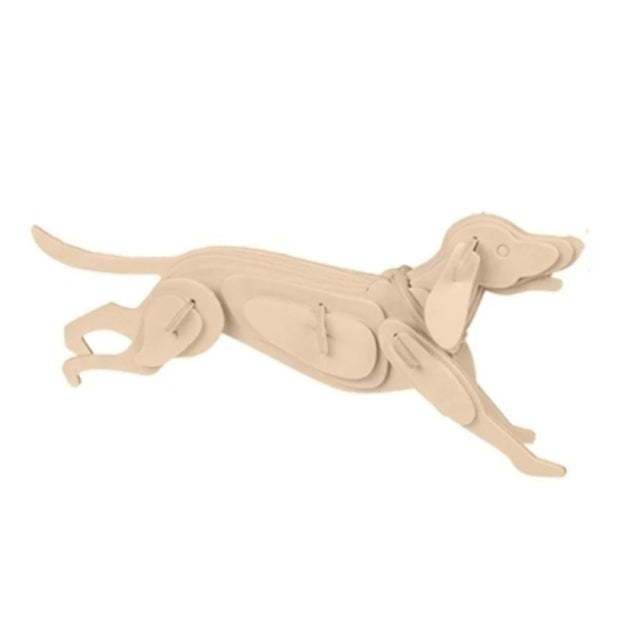 Puzzle lemn 3D - Caine, 2 foi, Colorarte, M011A-2/HS1028-2