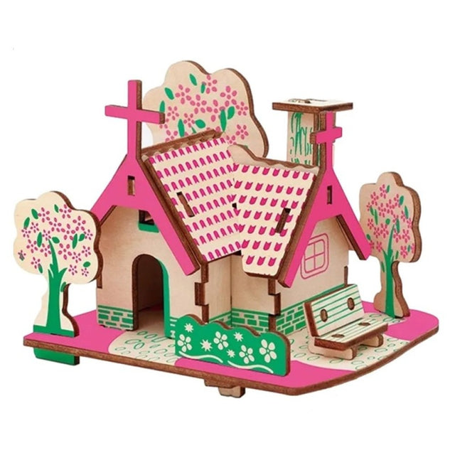 Puzzle lemn 3D - Casa Wakoutaku, 2 foi, Colorarte, P079-2