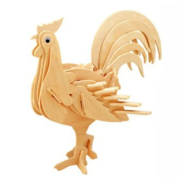 Puzzle lemn 3D - Cocos, 2 foi, Colorarte, M010A-2/HS1037-2