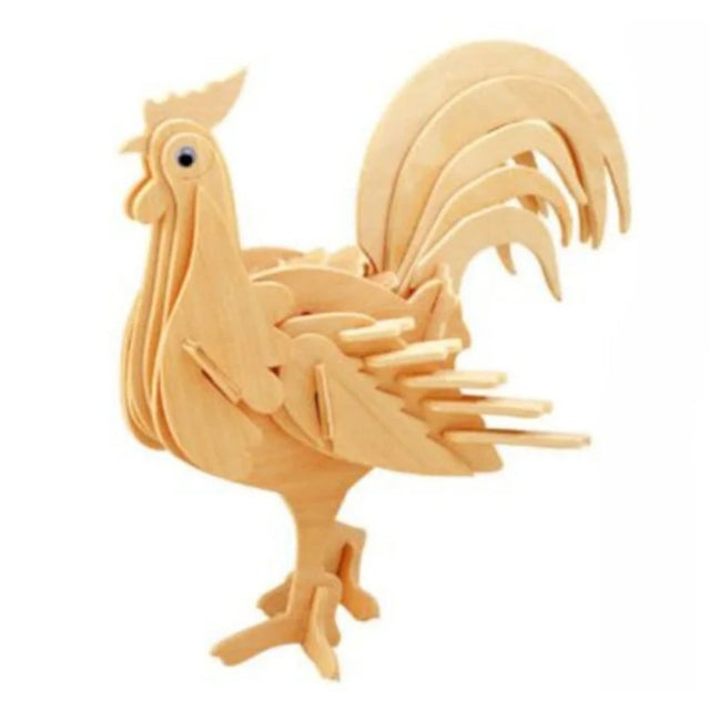 Puzzle lemn 3D - Cocos, 2 foi, Colorarte, M010A-2/HS1037-2