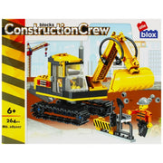 Set de constructie Alleblox Construction Crew - excavator - AB5007 / 478244, 264 piese, 6+