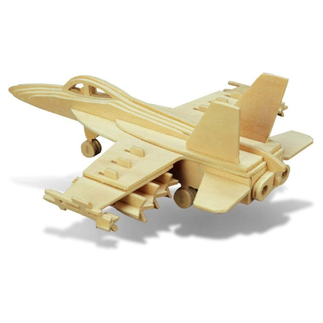 Puzzle lemn 3D - Avion de vanatoare F-18 Hornet Bomber, 2 foi, Colorarte, PJ-S072