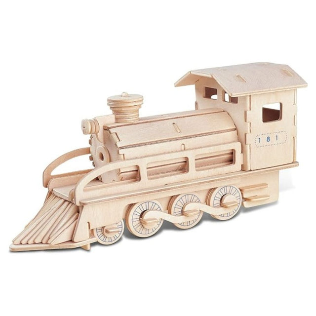 Puzzle lemn 3D - Locomotiva cu aburi, 2 foi, Colorarte, PJ-S097