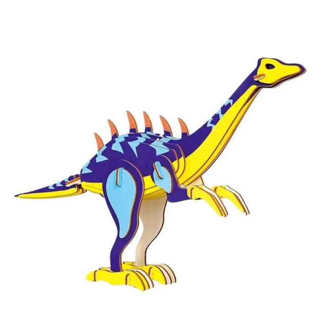 Puzzle lemn 3D - Dinozaur, 2 foi, 39 piese, Colorarte, B-056