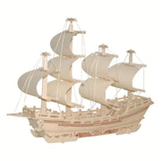 Puzzle lemn 3D - diverse Nave, 3 foi, 88 piese, Colorarte, C-032