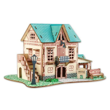Puzzle lemn 3D - Star Hotel, 2 foi, 74 piese, Colorarte, B-031