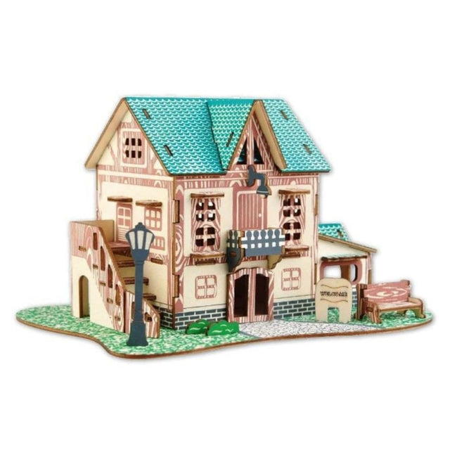 Puzzle lemn 3D - Star Hotel, 2 foi, 74 piese, Colorarte, B-031