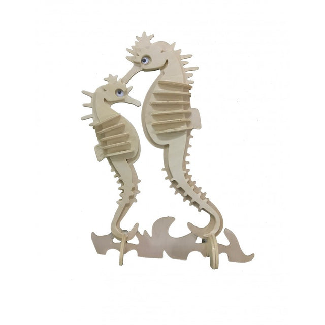 Puzzle lemn 3D - Caluti de mare, de colorat, Amos